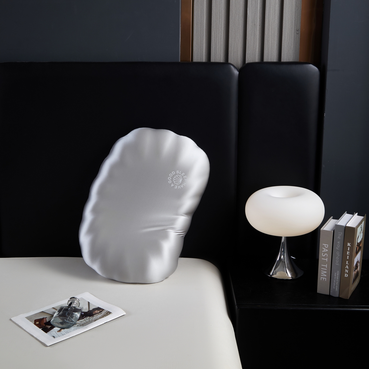 91家纺网 家纺一手货源 找家纺 芯链  2025年新款生物基贝壳枕 银灰色