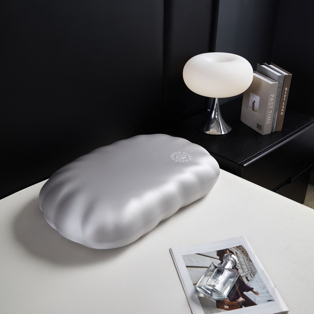 91家纺网 家纺一手货源 找家纺 芯链  2025年新款生物基贝壳枕 银灰色