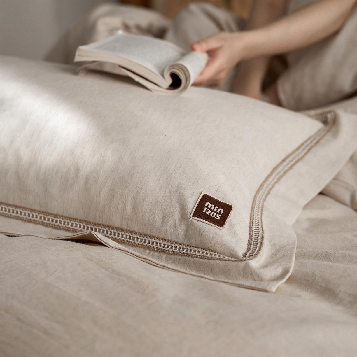 91家纺网 家纺一手货源 找家纺 （总）涵宸家纺 2025新款A类棉麻四件套-简慕