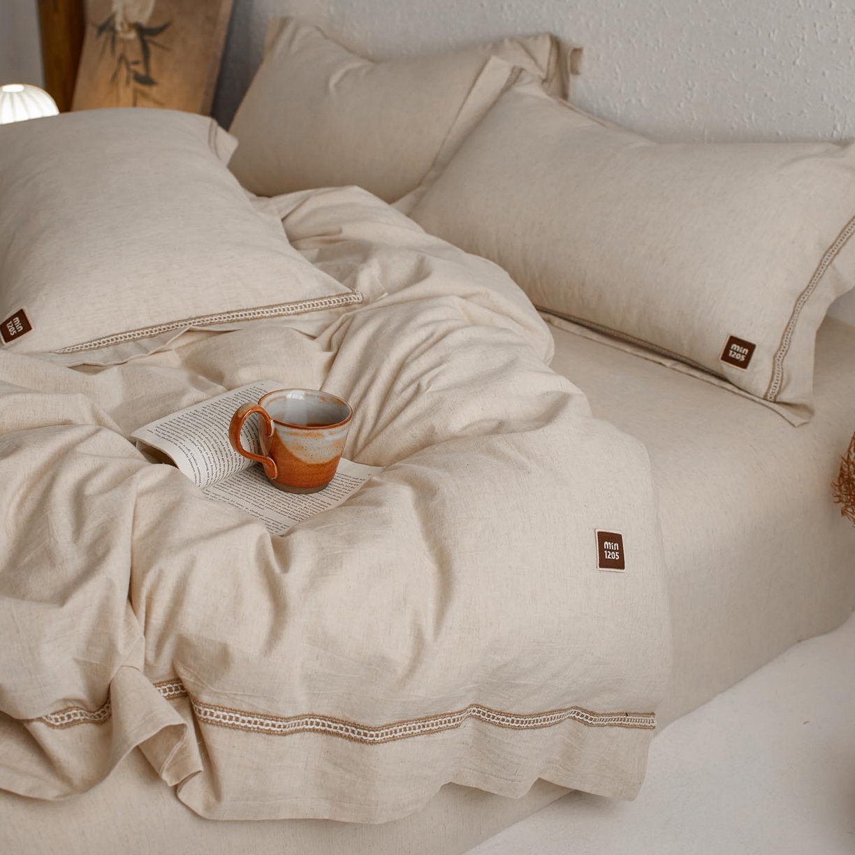 91家纺网 家纺一手货源 找家纺 （总）涵宸家纺 2025新款A类棉麻四件套-简慕