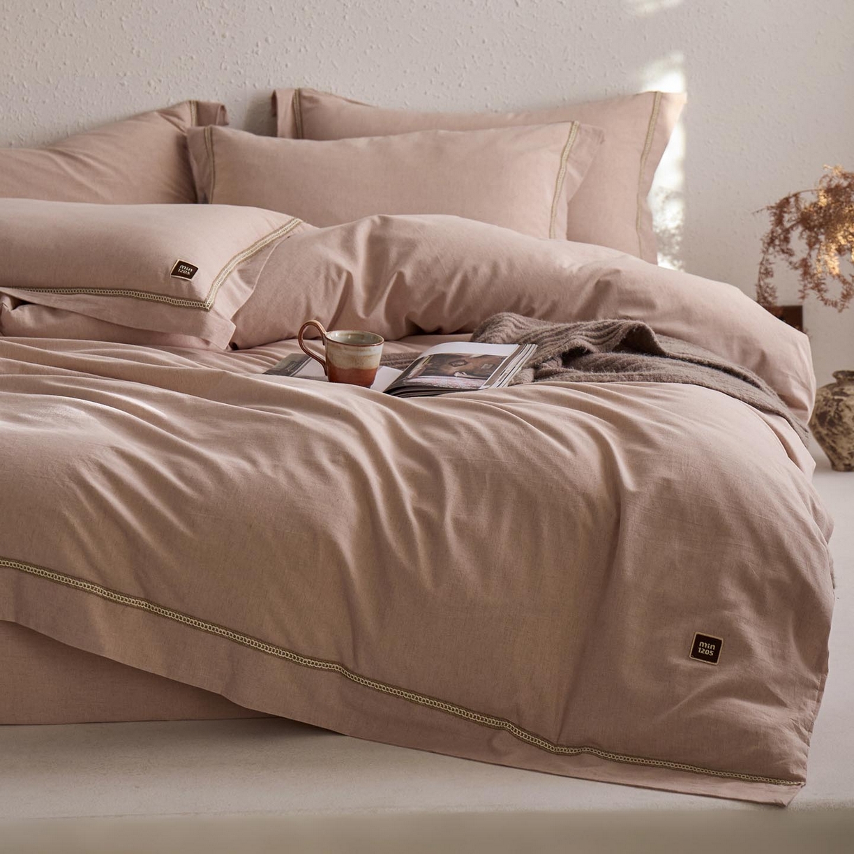 91家纺网 家纺一手货源 找家纺 （总）涵宸家纺 2025新款A类棉麻四件套-简慕