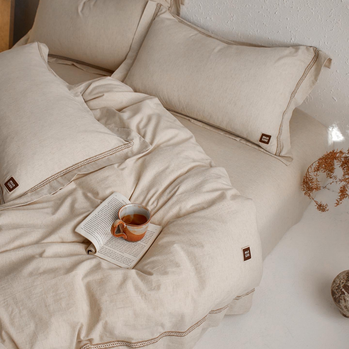 91家纺网 家纺一手货源 找家纺 （总）涵宸家纺 2025新款A类棉麻四件套-简慕