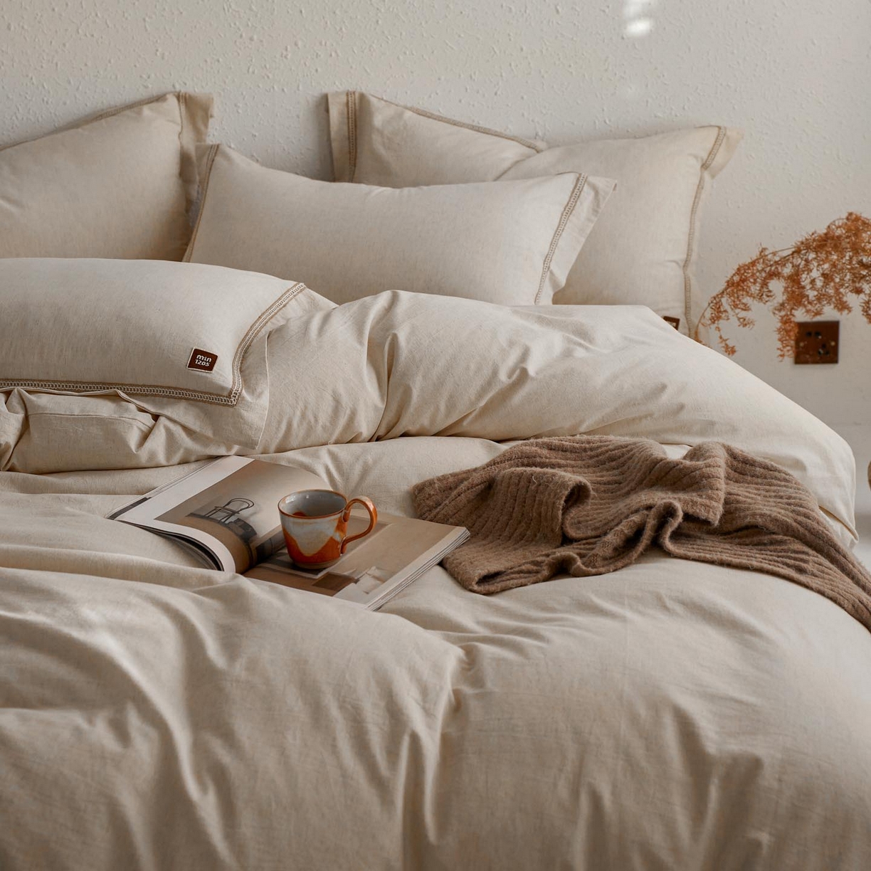 91家纺网 家纺一手货源 找家纺 （总）涵宸家纺 2025新款A类棉麻四件套-简慕