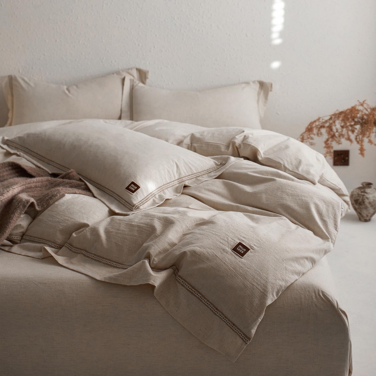 91家纺网 家纺一手货源 找家纺 （总）涵宸家纺 2025新款A类棉麻四件套-简慕