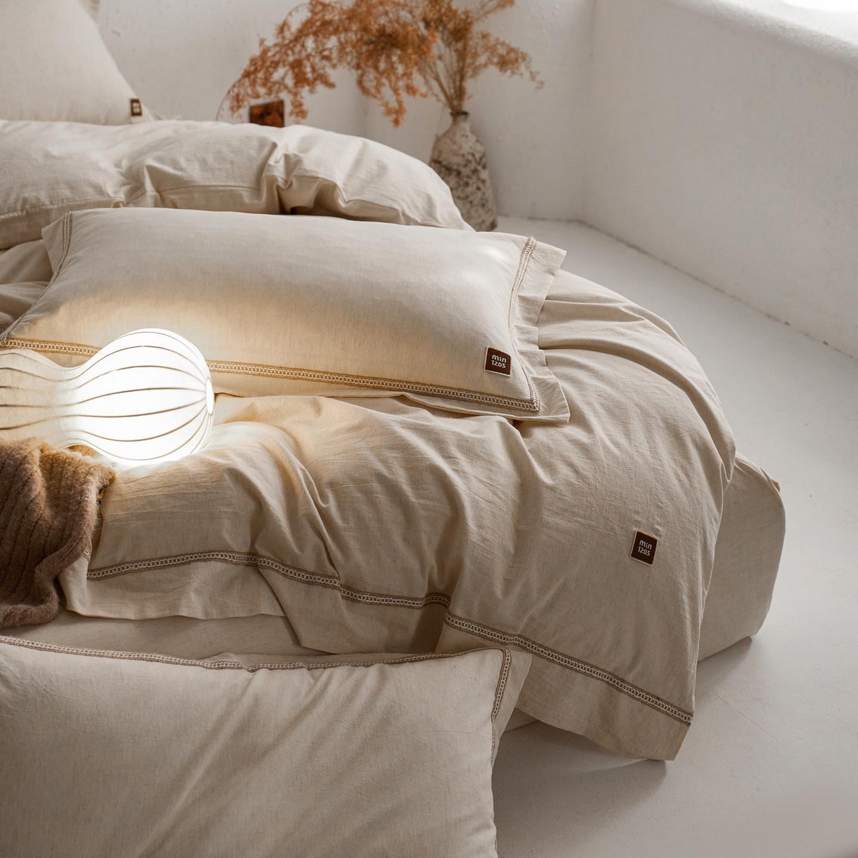 91家纺网 家纺一手货源 找家纺 （总）涵宸家纺 2025新款A类棉麻四件套-简慕