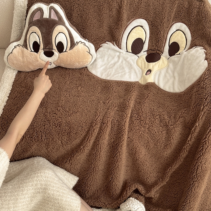 91家纺网 家纺一手货源 找家纺 小叮当家纺仓储工厂店 2025新款A类母婴级迪士尼毛毯牛奶绒毯珊瑚绒毛毯沙发毯盖毯雪花绒毛毯午睡毯子 贴布绣-奇奇蒂蒂