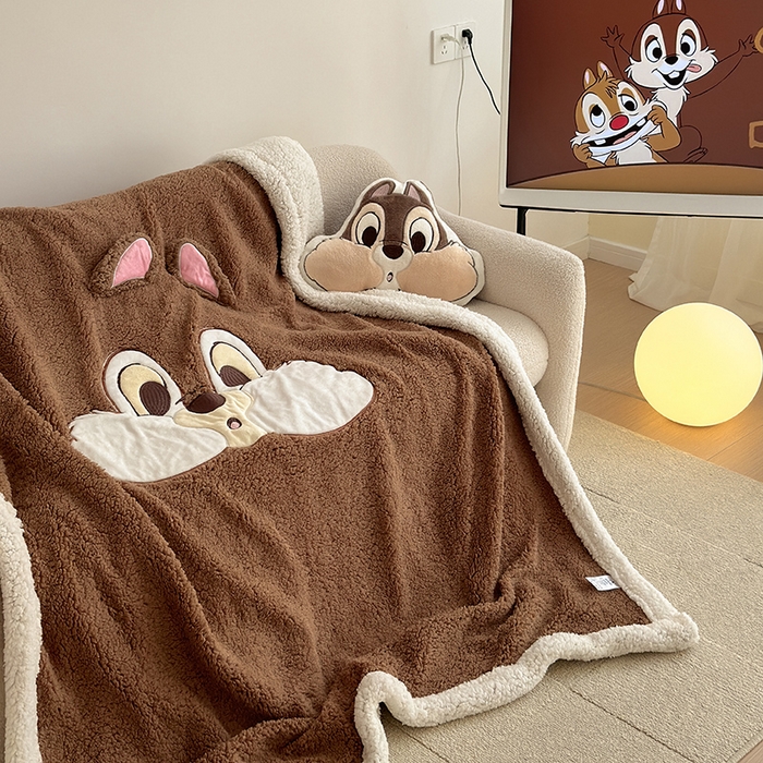 91家纺网 家纺一手货源 找家纺 小叮当家纺仓储工厂店 2025新款A类母婴级迪士尼毛毯牛奶绒毯珊瑚绒毛毯沙发毯盖毯雪花绒毛毯午睡毯子 贴布绣-奇奇蒂蒂