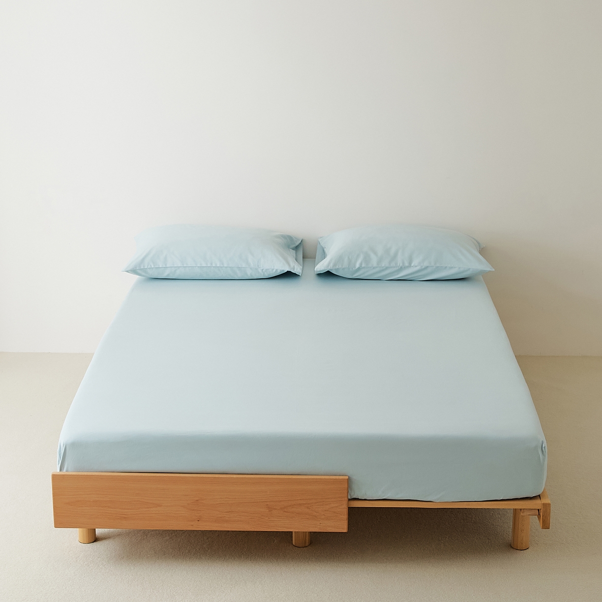 EH家居 2025新款全棉磨毛纯色单床笠-云栖系列 海蓝