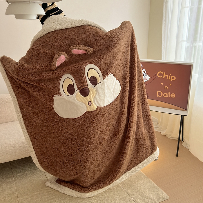 91家纺网 家纺一手货源 找家纺 小叮当家纺仓储工厂店 2025新款A类母婴级迪士尼毛毯牛奶绒毯珊瑚绒毛毯沙发毯盖毯雪花绒毛毯午睡毯子 贴布绣-奇奇蒂蒂