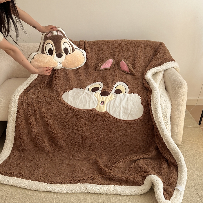 91家纺网 家纺一手货源 找家纺 小叮当家纺仓储工厂店 2025新款A类母婴级迪士尼毛毯牛奶绒毯珊瑚绒毛毯沙发毯盖毯雪花绒毛毯午睡毯子 贴布绣-奇奇蒂蒂