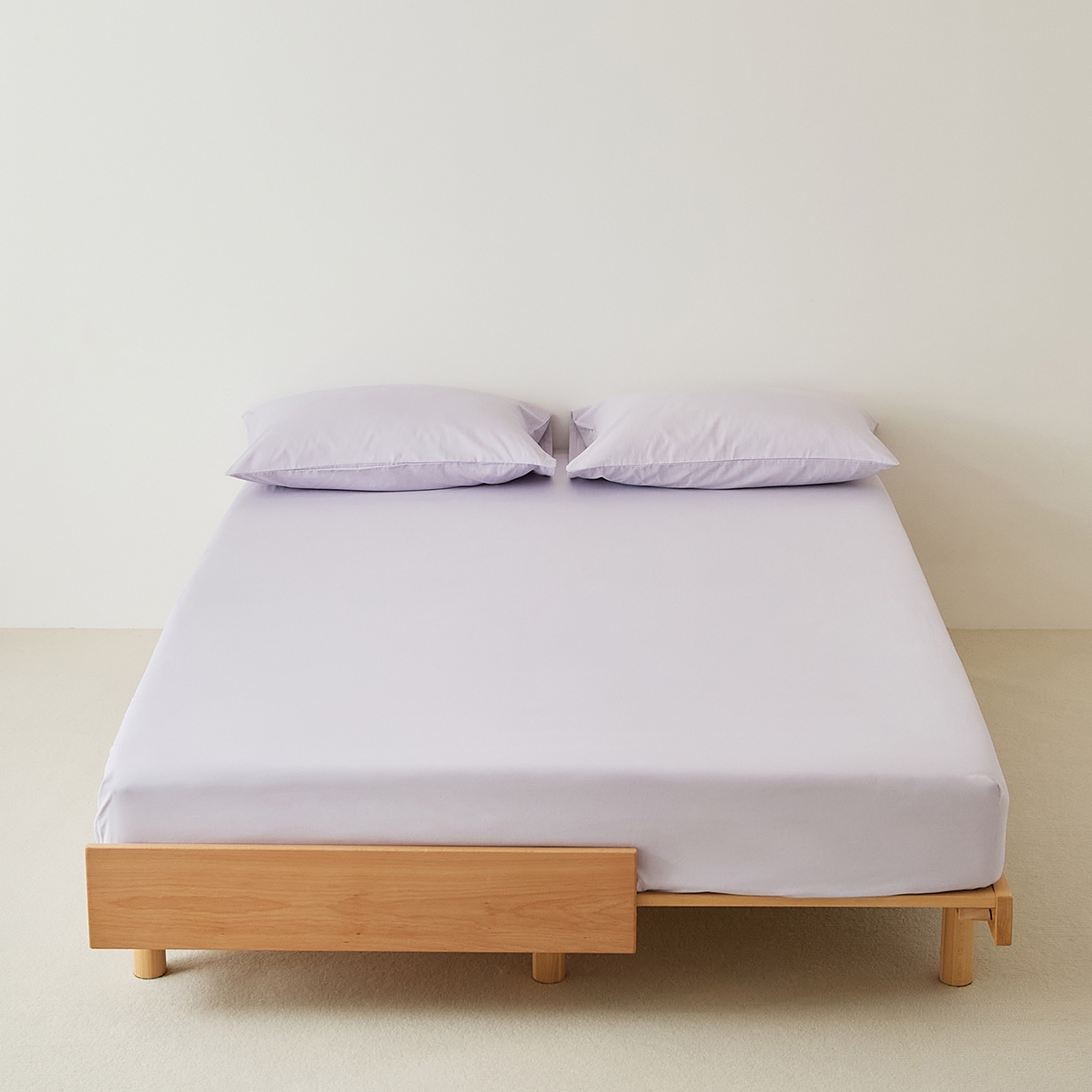 EH家居 2025新款全棉磨毛纯色单床笠-云栖系列 兰冰紫