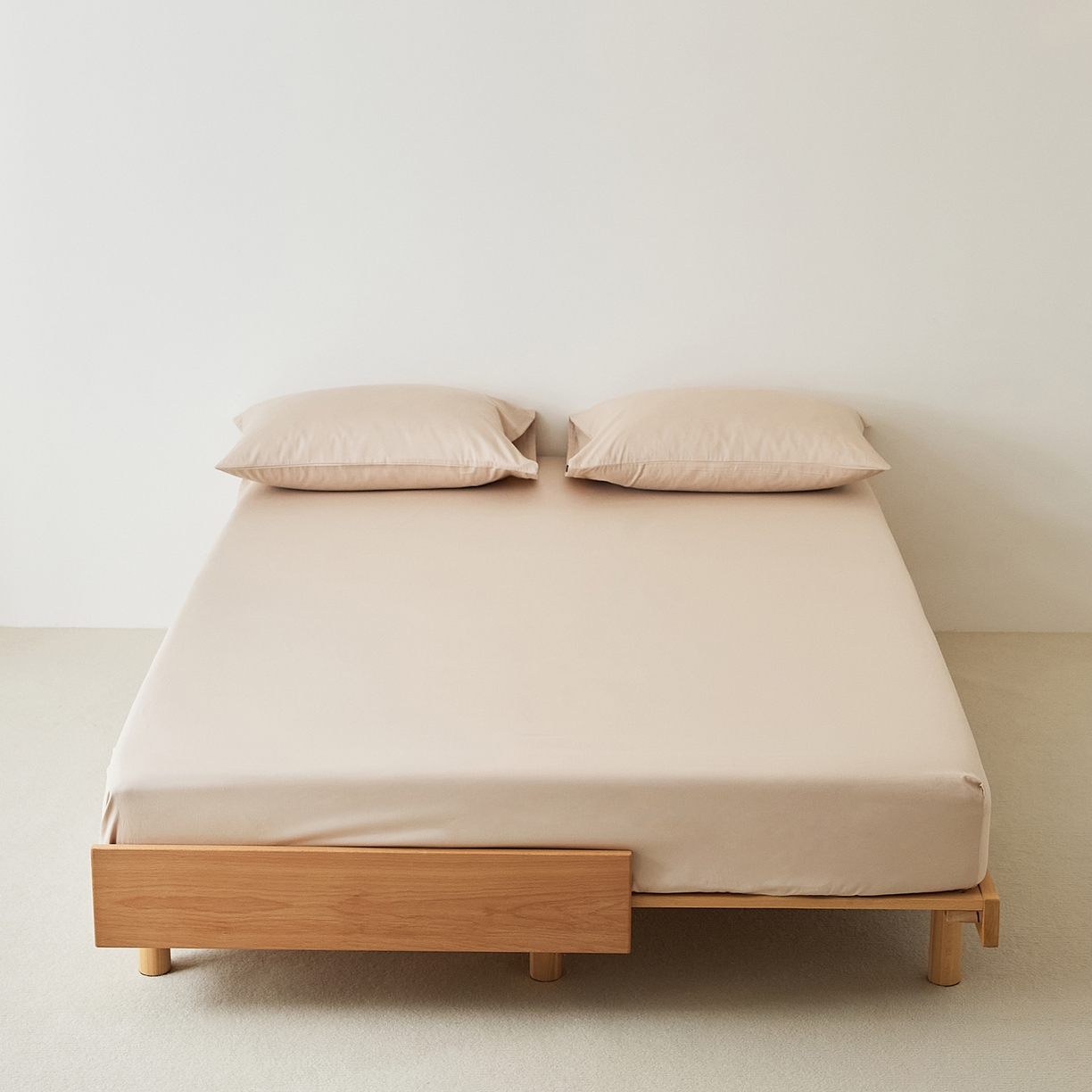 EH家居 2025新款全棉磨毛纯色单床笠-云栖系列 西洋灰粉