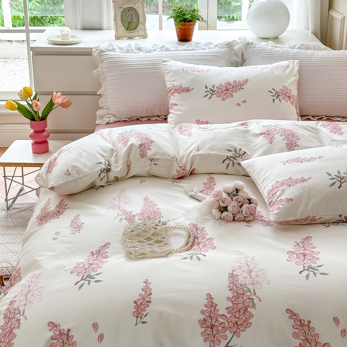 91家纺网 家纺一手货源 找家纺 （总）小叮当家纺仓储工厂店 2025新款A类母婴级40支13372纯棉全棉四件套学生三件套花卉简约宿舍床