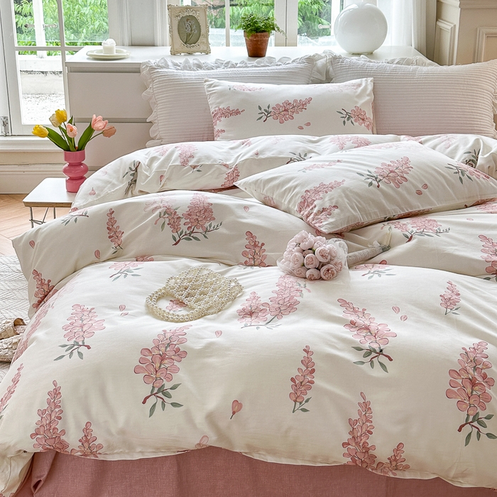 91家纺网 家纺一手货源 找家纺 （总）小叮当家纺仓储工厂店 2025新款A类母婴级40支13372纯棉全棉四件套学生三件套花卉简约宿舍床