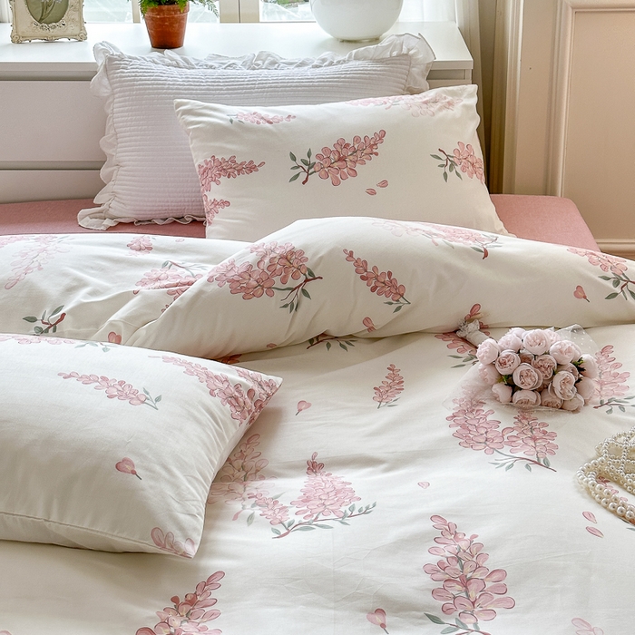 91家纺网 家纺一手货源 找家纺 （总）小叮当家纺仓储工厂店 2025新款A类母婴级40支13372纯棉全棉四件套学生三件套花卉简约宿舍床