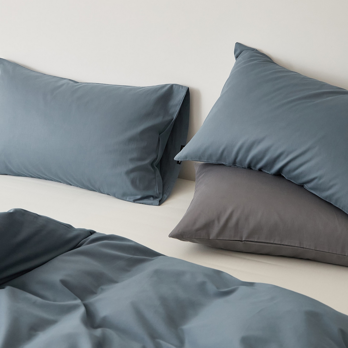 91家纺网 家纺一手货源 找家纺 （总）EH家居 2025新款全棉磨毛纯色单枕套-云栖系列