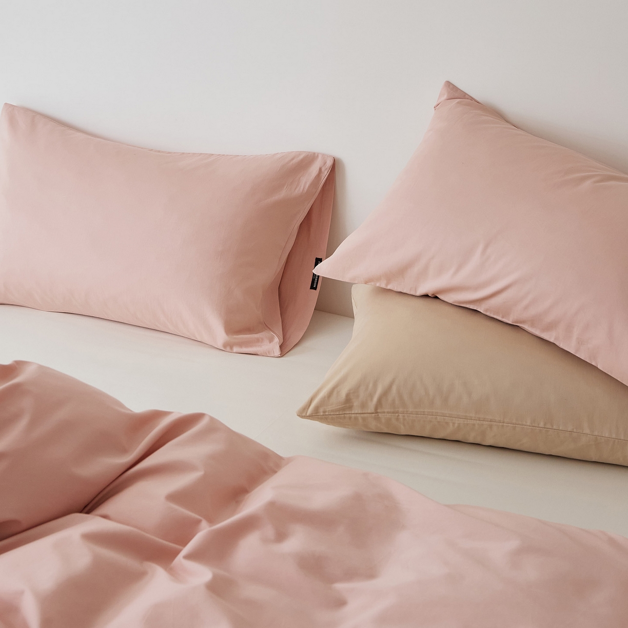 91家纺网 家纺一手货源 找家纺 （总）EH家居 2025新款全棉磨毛纯色单枕套-云栖系列