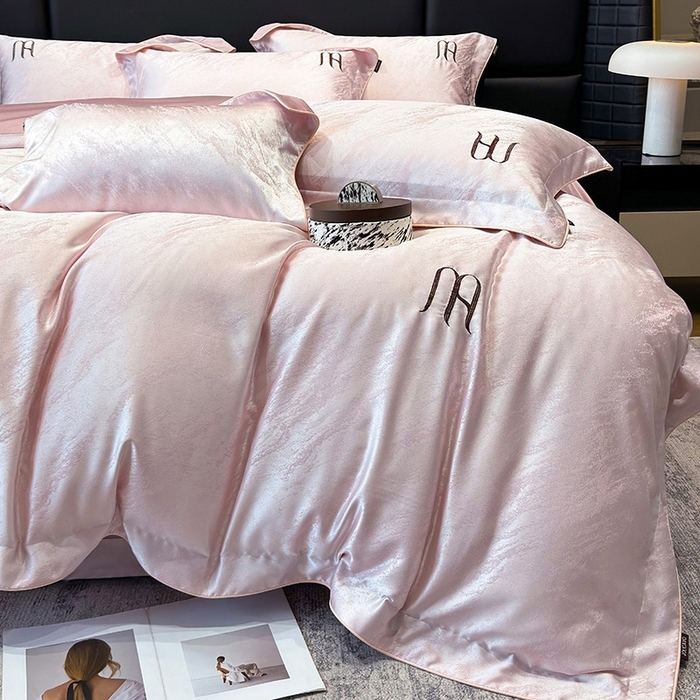 91家纺网 家纺一手货源 找家纺 （总）轻奢风A类贡缎长绒棉提花四件套丝滑裸睡全工艺床单床笠轻奢风爆款天丝床上用品