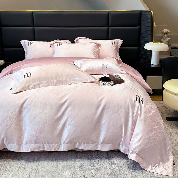 91家纺网 家纺一手货源 找家纺 （总）轻奢风A类贡缎长绒棉提花四件套丝滑裸睡全工艺床单床笠轻奢风爆款天丝床上用品