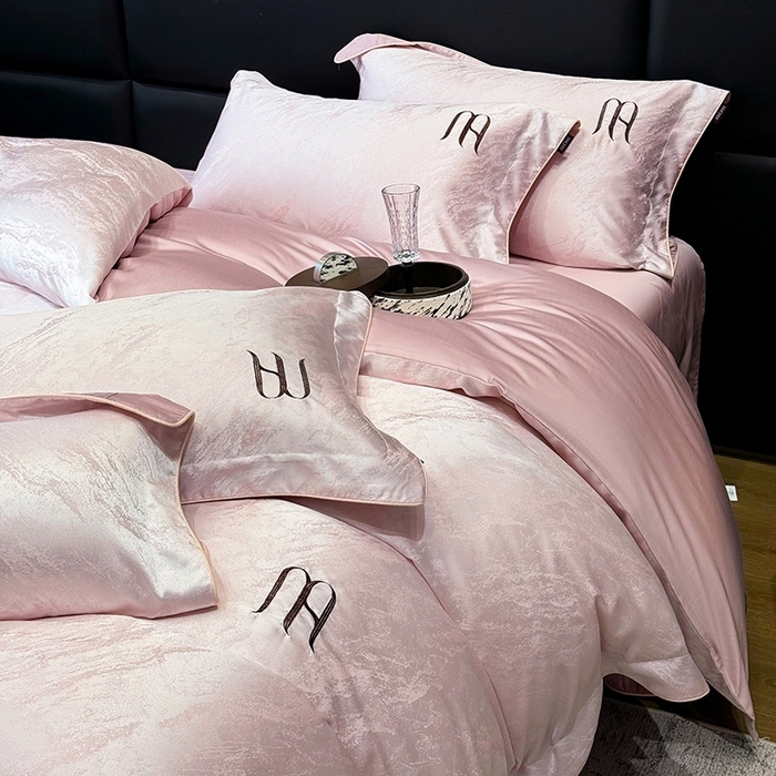 91家纺网 家纺一手货源 找家纺 （总）轻奢风A类贡缎长绒棉提花四件套丝滑裸睡全工艺床单床笠轻奢风爆款天丝床上用品