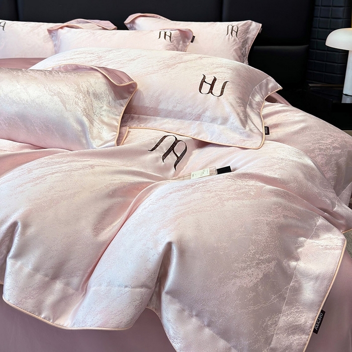 91家纺网 家纺一手货源 找家纺 （总）轻奢风A类贡缎长绒棉提花四件套丝滑裸睡全工艺床单床笠轻奢风爆款天丝床上用品