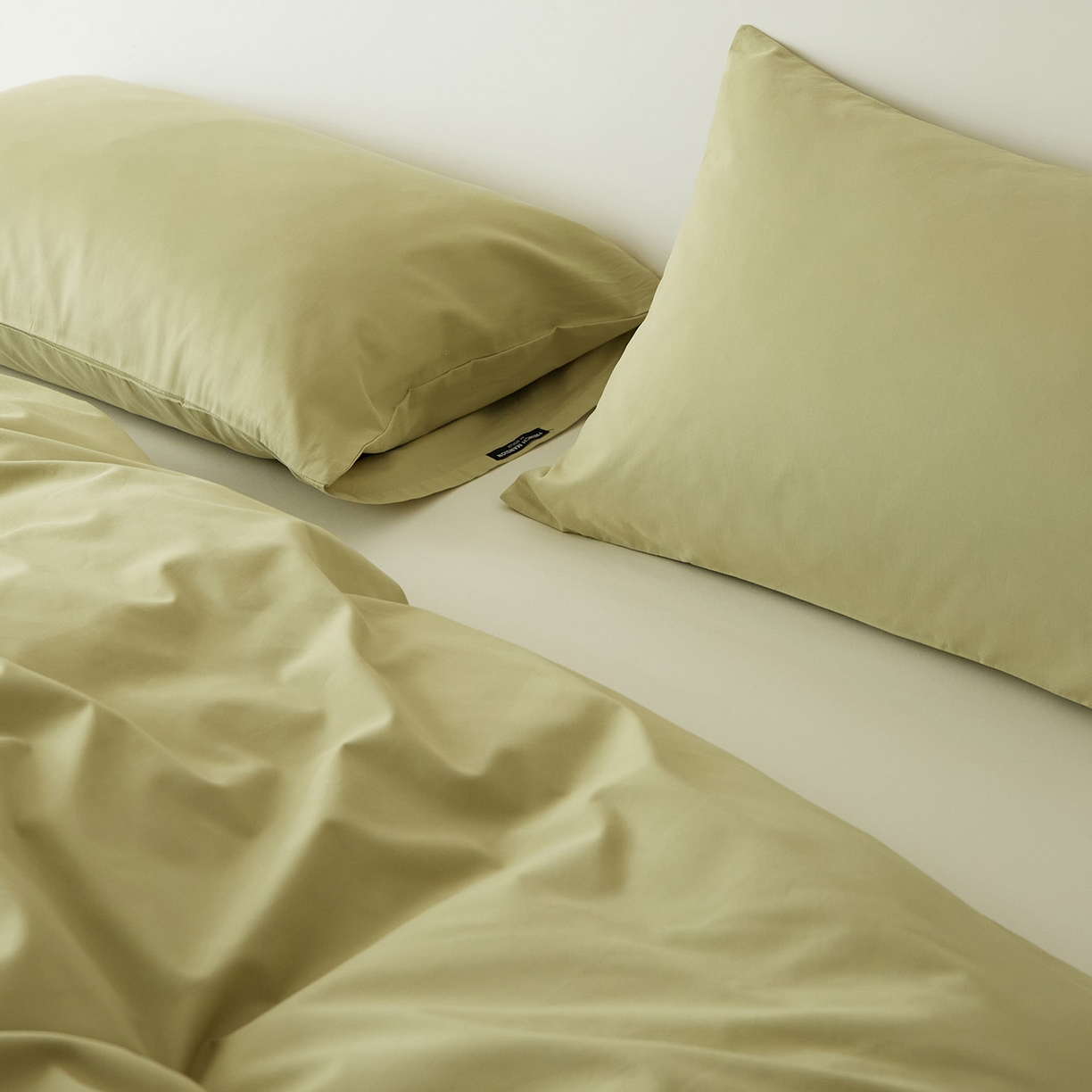 EH家居 2025新款全棉磨毛纯色单枕套-云栖系列 云栖-苍葭青