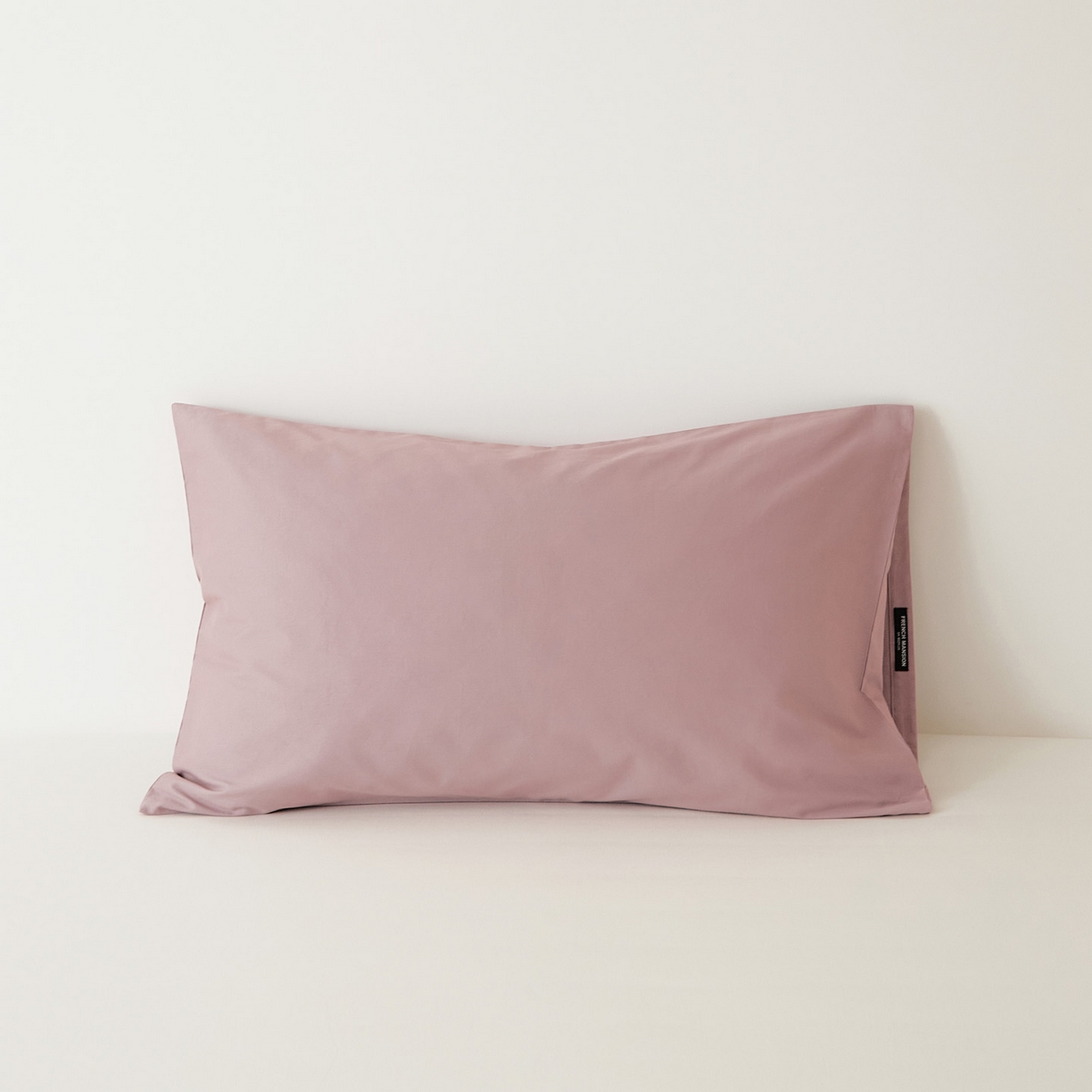 91家纺网 家纺一手货源 找家纺 EH家居 2025新款全棉磨毛纯色单枕套-云栖系列 云栖-粉紫色