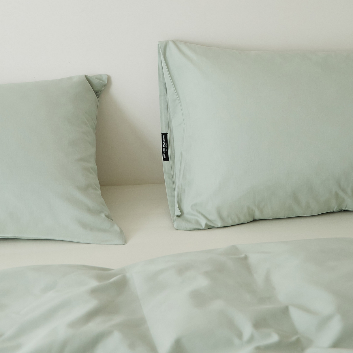 91家纺网 家纺一手货源 找家纺 EH家居 2025新款全棉磨毛纯色单枕套-云栖系列 云栖-景蓝色