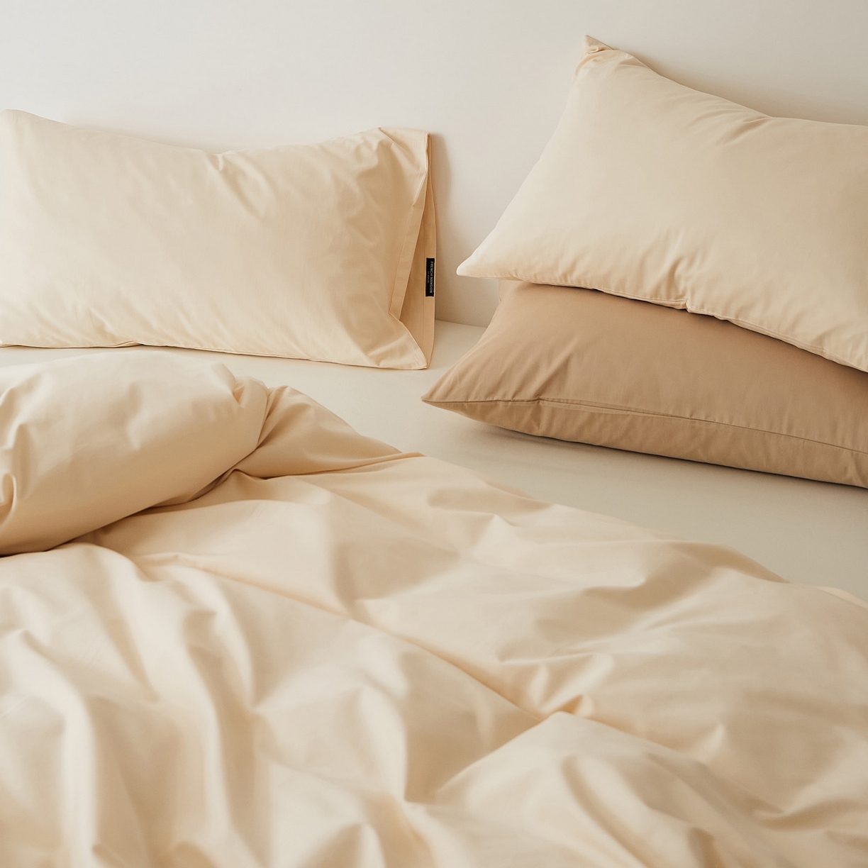 91家纺网 家纺一手货源 找家纺 EH家居 2025新款全棉磨毛纯色单枕套-云栖系列 云栖-梨落