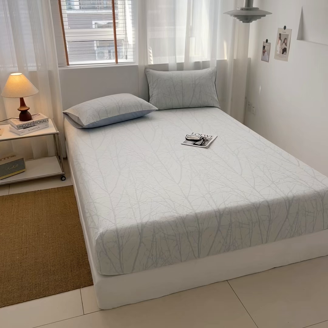 91家纺网 家纺一手货源 找家纺 （总）眠博士 2025新款全棉纯棉三层纱床笠单品床笠床笠单件