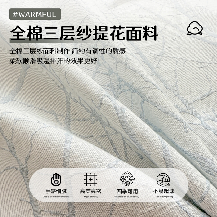 91家纺网 家纺一手货源 找家纺 （总）眠博士 2025新款全棉纯棉三层纱床笠单品床笠床笠单件