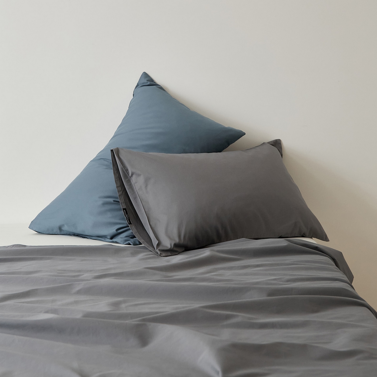 EH家居 2025新款全棉磨毛纯色单枕套-云栖系列 云栖-银河灰