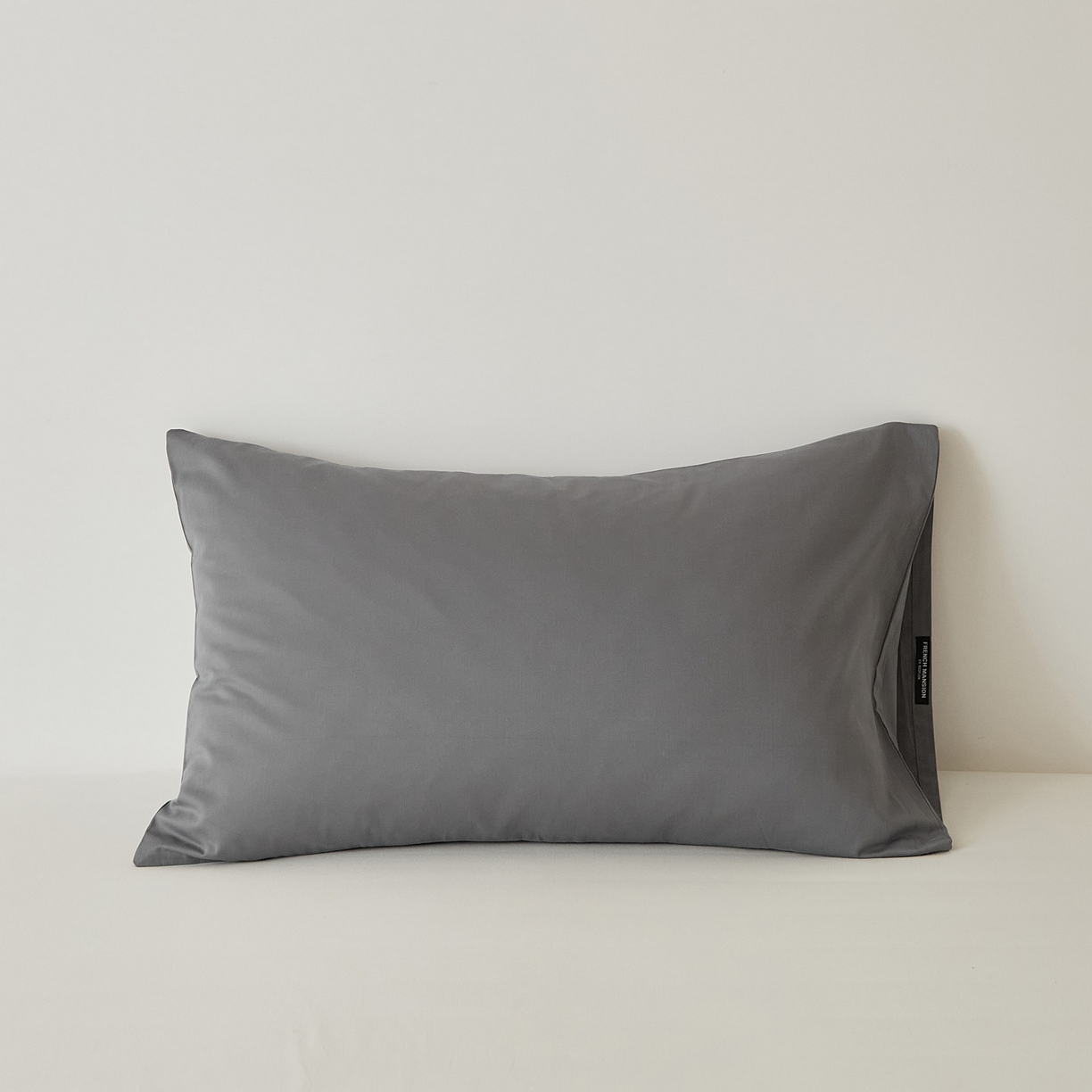 91家纺网 家纺一手货源 找家纺 EH家居 2025新款全棉磨毛纯色单枕套-云栖系列 云栖-银河灰