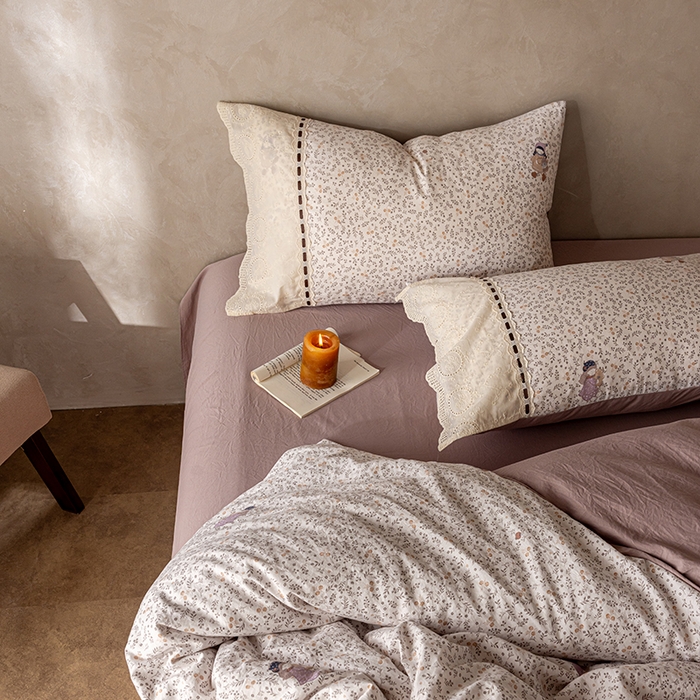 91家纺网 家纺一手货源 找家纺 （总）芯贝儿 2025新款加厚全m花边双层纱水洗m四件套