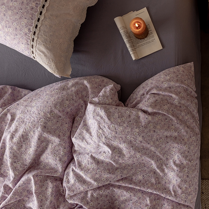 91家纺网 家纺一手货源 找家纺 芯贝儿 2025新款加厚全m花边双层纱水洗m四件套 小幸运