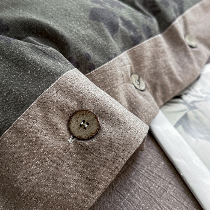 91家纺网 家纺一手货源 找家纺 （总）七里香 2025秋冬新款A类加厚高克重亚麻复古风双层纱印花四件套