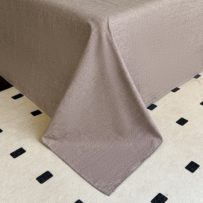 91家纺网 家纺一手货源 找家纺 （总）七里香 2025秋冬新款A类加厚高克重亚麻复古风双层纱印花四件套