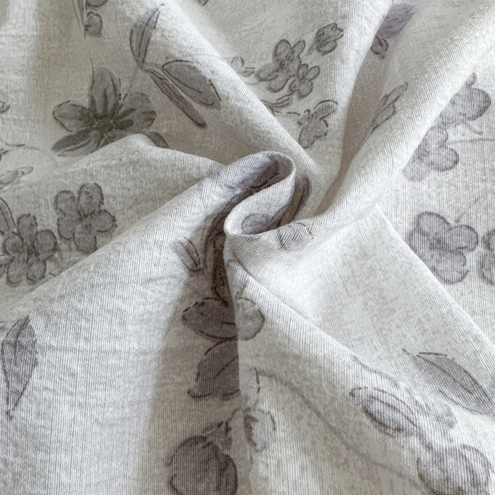 91家纺网 家纺一手货源 找家纺 七里香 2025秋冬新款A类加厚高克重亚麻复古风双层纱印花四件套 花之舞