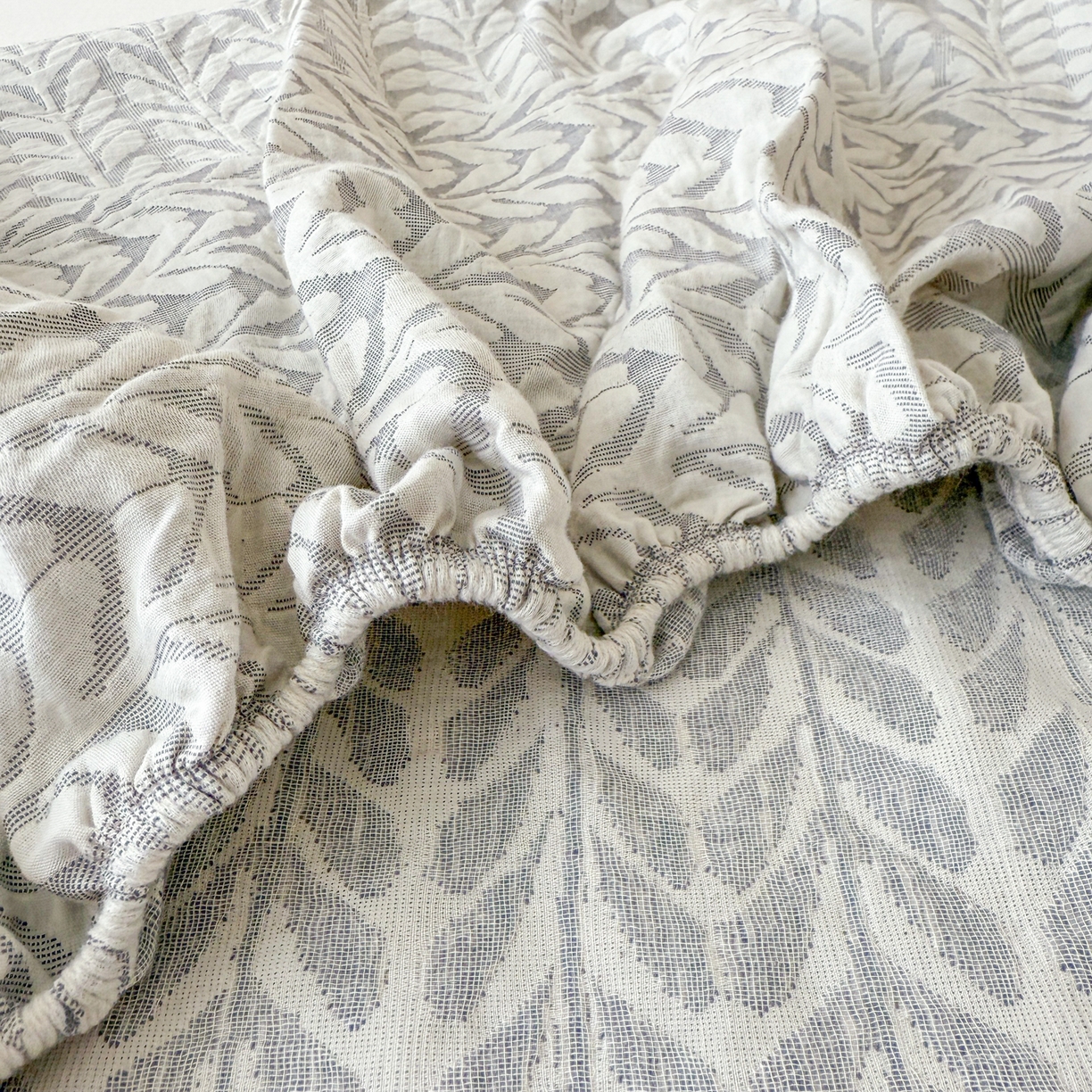 91家纺网 家纺一手货源 找家纺 眠博士 2025新款全棉纯棉三层纱床笠单品床笠床笠单件 三层纱床笠-荞麦灰