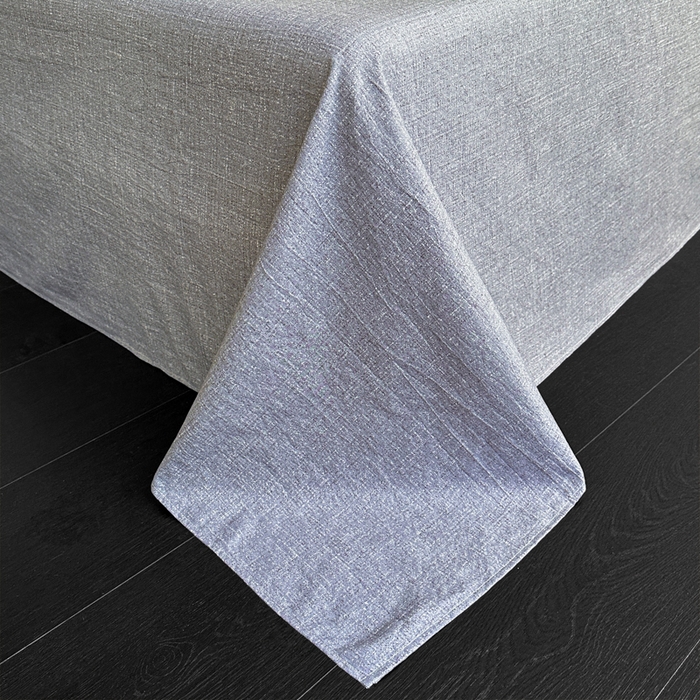 91家纺网 家纺一手货源 找家纺 七里香 2025秋冬新款A类加厚高克重亚麻复古风双层纱印花四件套 露娜