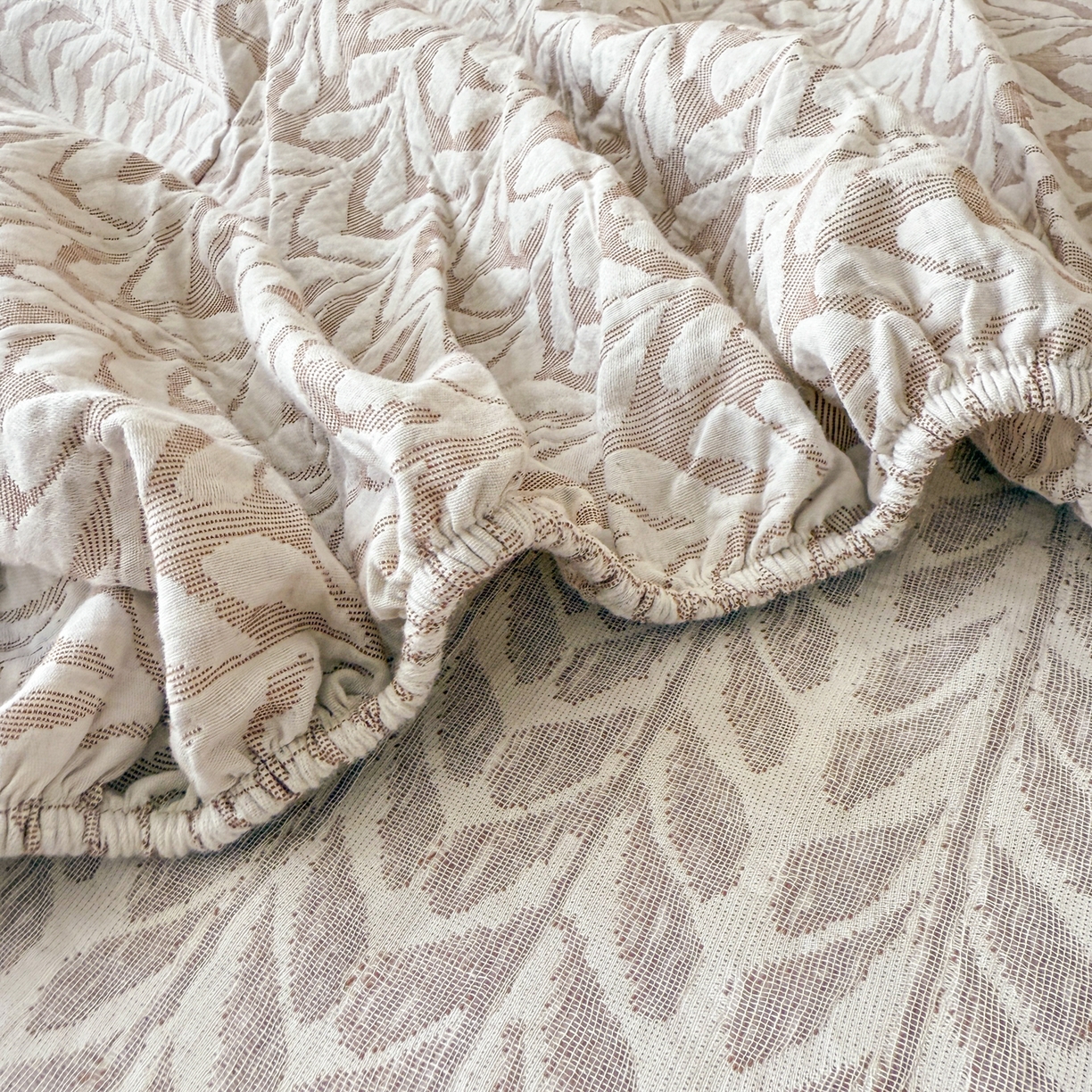 91家纺网 家纺一手货源 找家纺 眠博士 2025新款全棉纯棉三层纱床笠单品床笠床笠单件 三层纱床笠-荞麦卡其