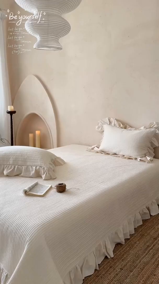 91家纺网 家纺一手货源 找家纺 漫调家纺 2025新款棉麻提花单床盖-棉麻絮语 棉麻絮语-本色