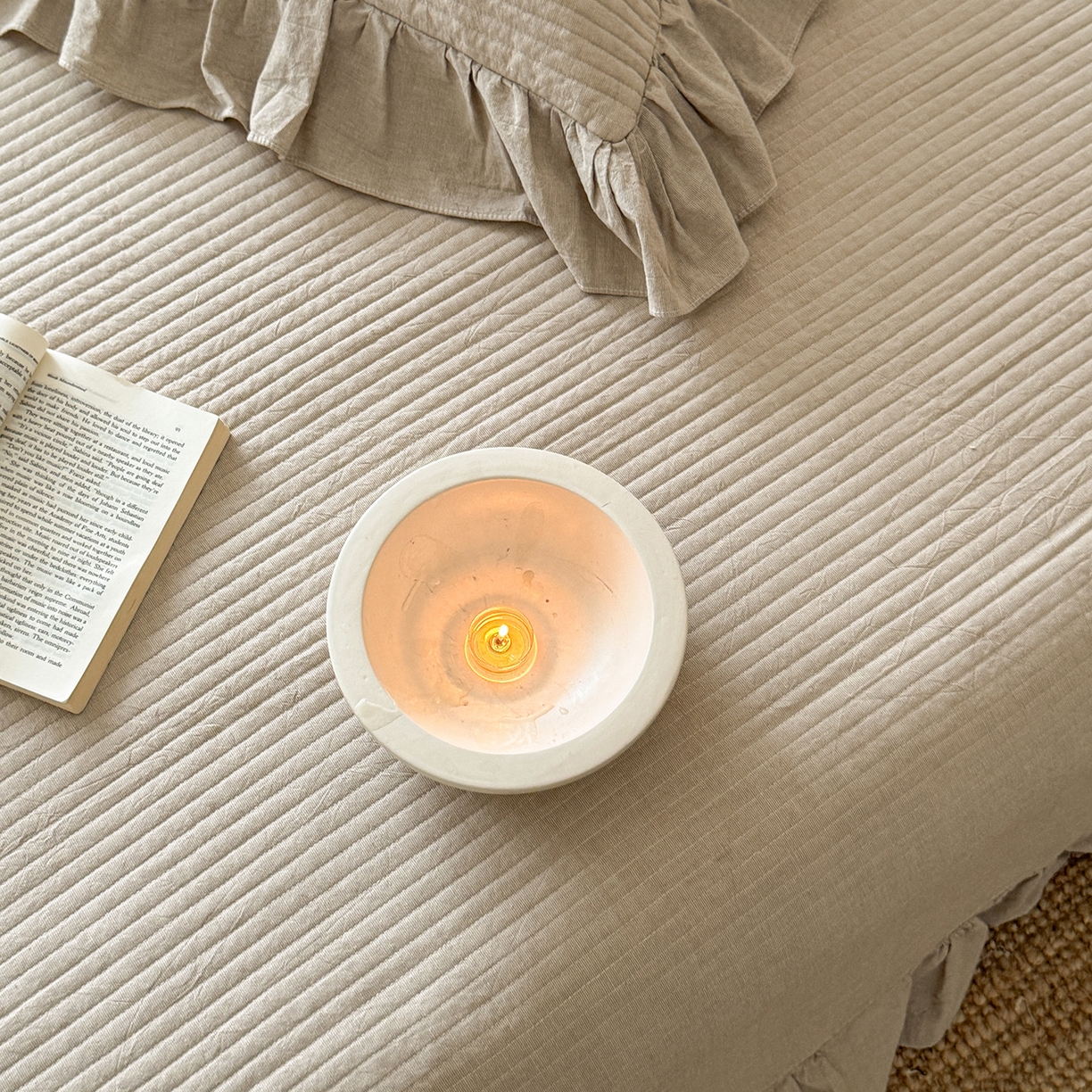 91家纺网 家纺一手货源 找家纺 漫调家纺 2025新款棉麻提花单床盖-棉麻絮语 棉麻絮语-咖