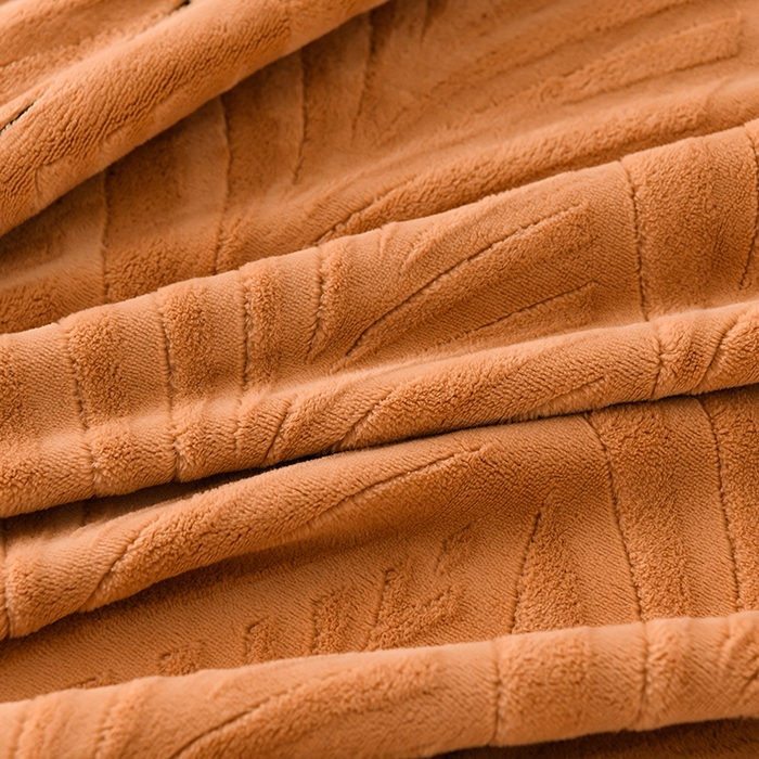 91家纺网 家纺一手货源 找家纺 紫月轩家纺 2025新款牛奶绒雕花四件套香槟-卡其