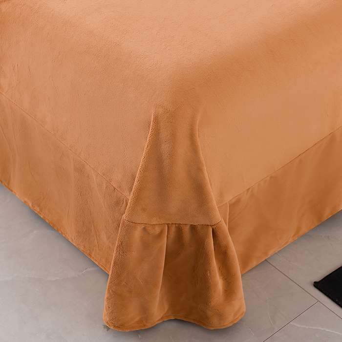 91家纺网 家纺一手货源 找家纺 紫月轩家纺 2025新款牛奶绒雕花四件套香槟-卡其