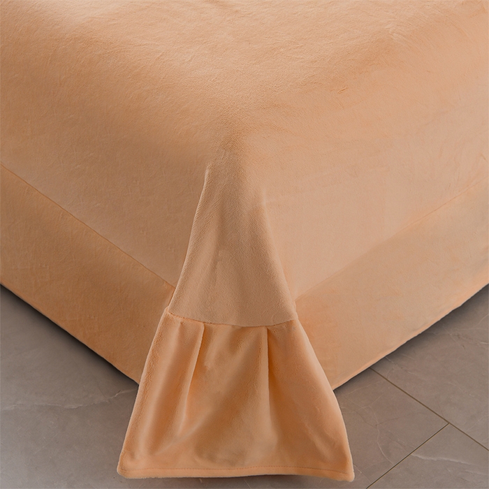 91家纺网 家纺一手货源 找家纺 紫月轩家纺 2025新款牛奶绒雕花四件套香槟-浅黄