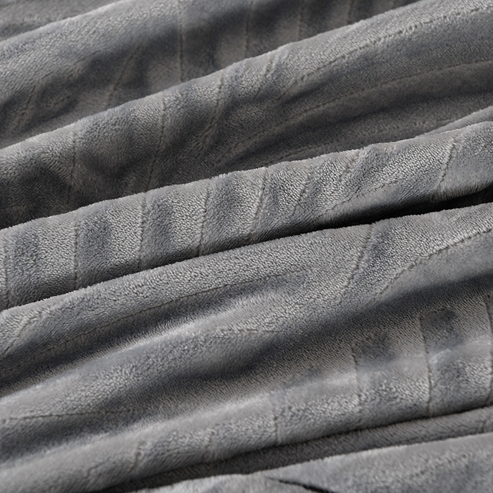 91家纺网 家纺一手货源 找家纺 紫月轩家纺 2025新款牛奶绒雕花四件套香槟-浅灰