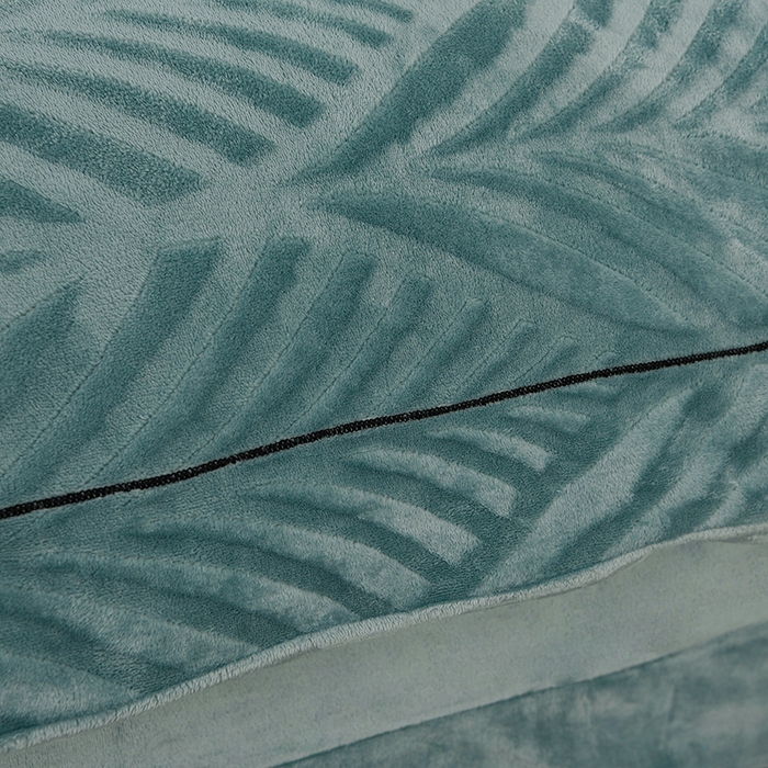 91家纺网 家纺一手货源 找家纺 紫月轩家纺 2025新款牛奶绒雕花四件套香槟-水绿