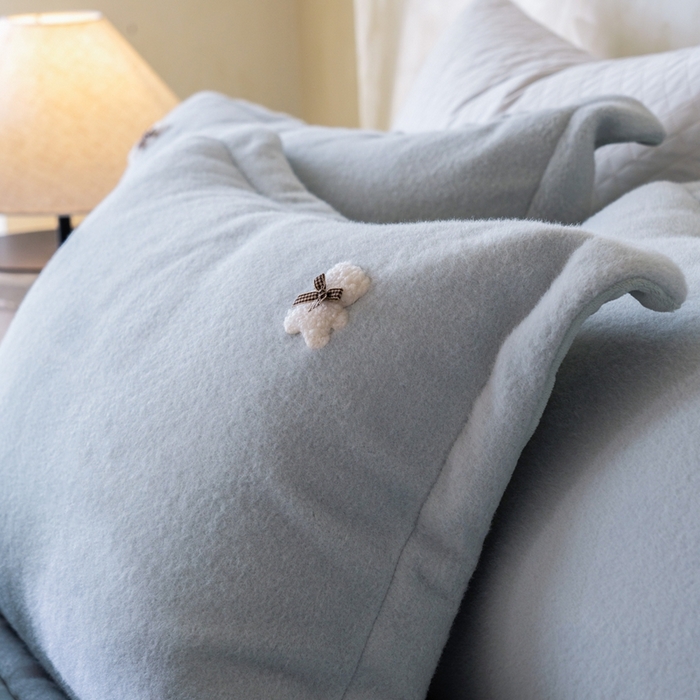 91家纺网 家纺一手货源 找家纺 佳汐蓝家纺 2025新款亲肤舒适A类糯米绒四件套 糯米绒 气泡蓝