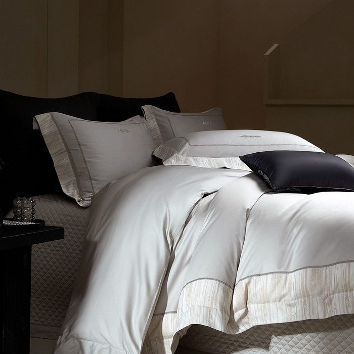 （总）佳汐蓝家纺 2025新款亲肤舒适色织提花四件套-格瑞丝